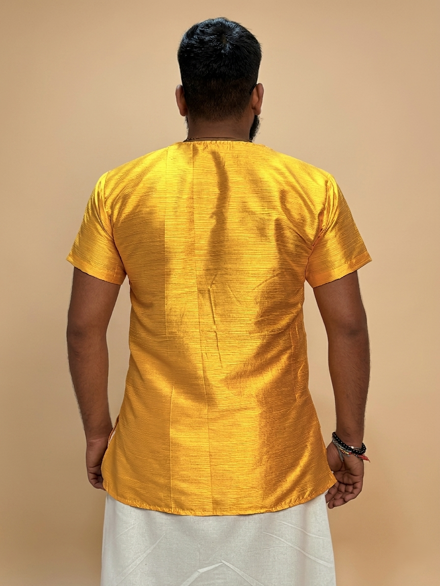 Men Yellow Colour Mulbery Kurta. - Image 7