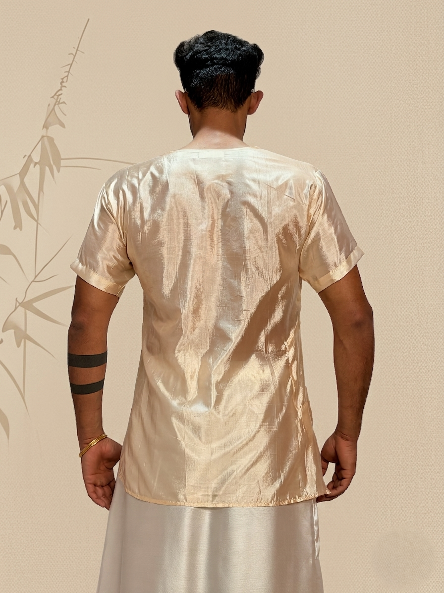 Men Silk Off-White Colour Kurta. - Image 6