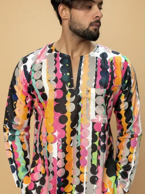 Men’s Abstract Design Casual Kurta