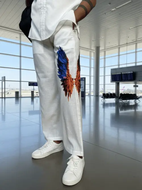 White Wing Pattern Pajama