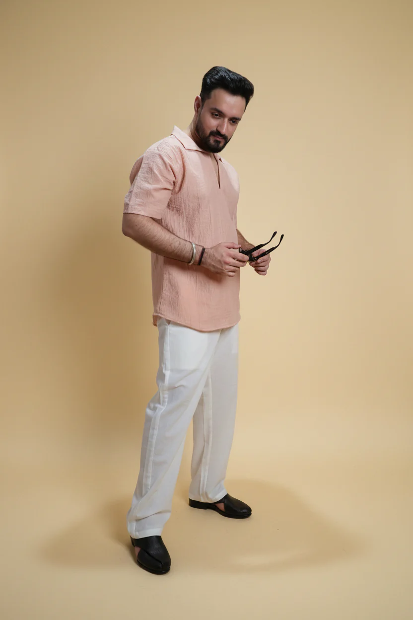 Men Mid Rise White Colour Cotton Lounge Pajama Pant - Image 7