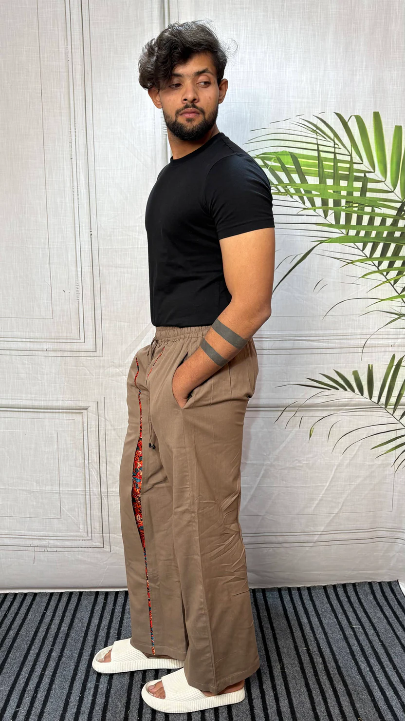 Men Classic Brown Designer Pajama - Image 4