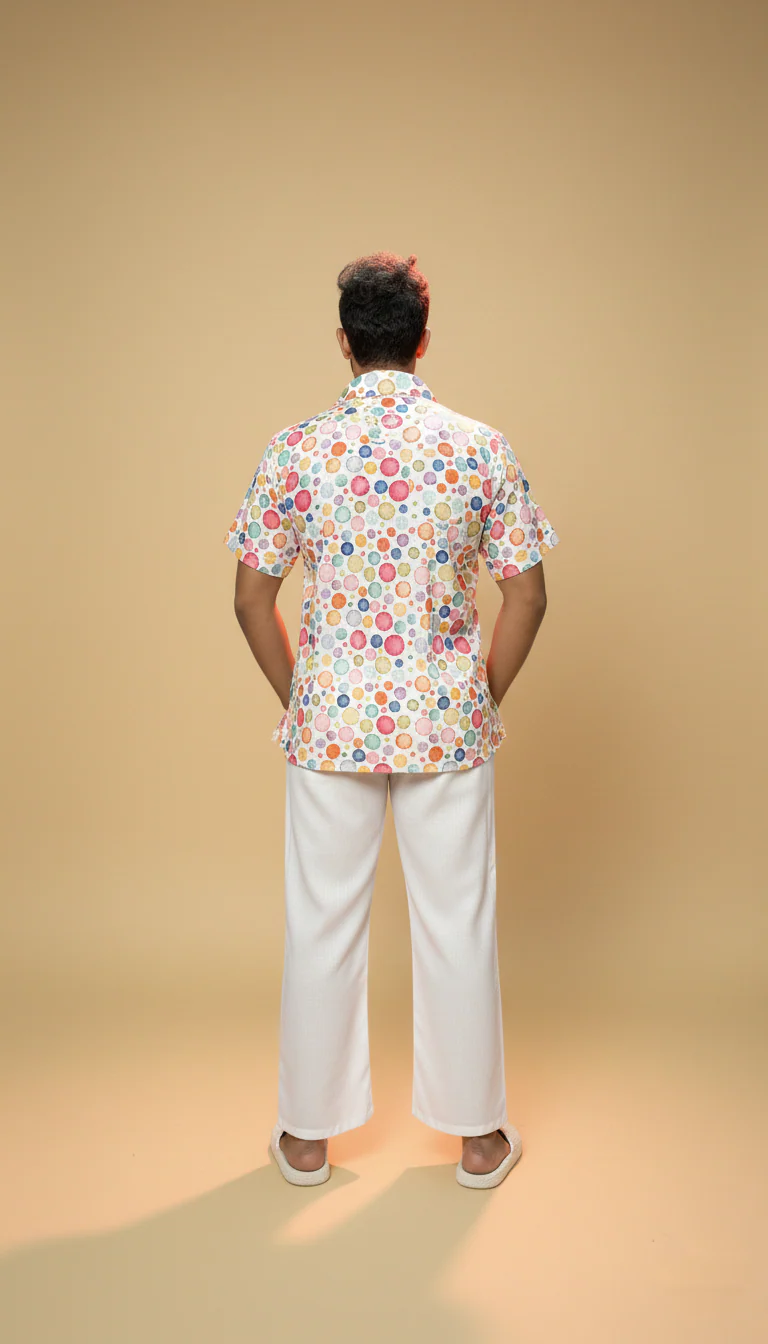 Men Multi Color Polka Dot – Short Sleeve - Image 2
