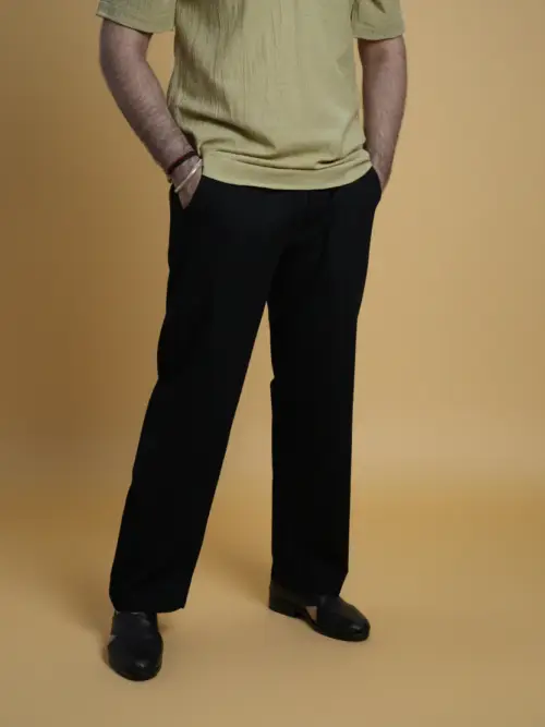 Men Mid Rise Black Colour Cotton Lounge Pajama Pant
