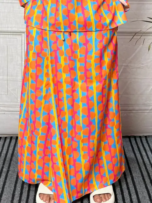 Men Retro Geometric Half-Moon Print Pajamalungi