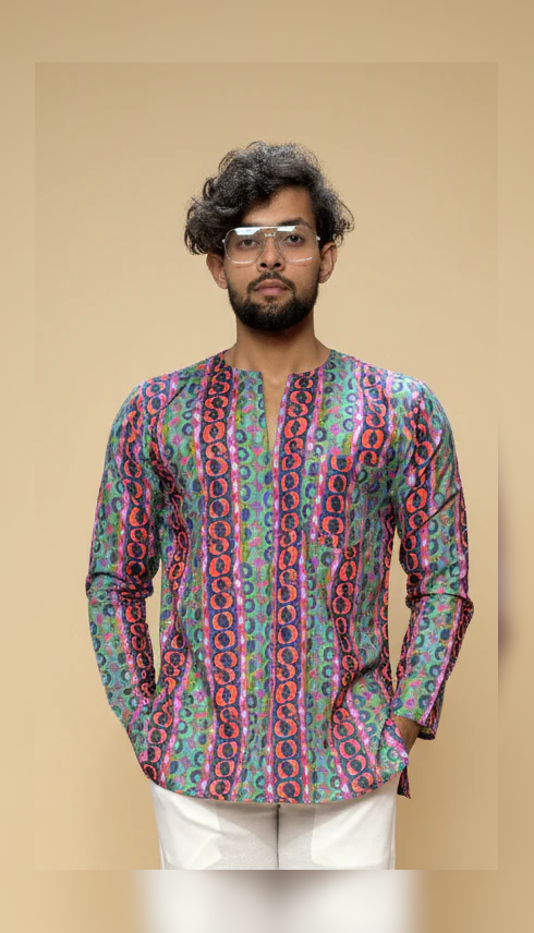 Men Vertical Multicolor Pattern – Full Sleeve
