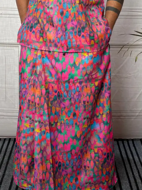 Men Abstract Ikat Dot Print Pajamalungi