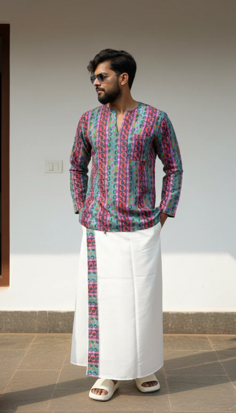 Men Vertical Multicolor Pattern – Full Sleeve - Image 5
