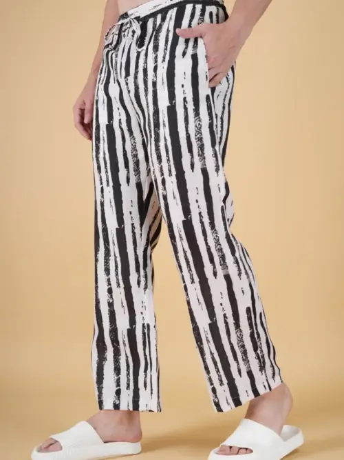 Black & White Brush Stripe Pajama