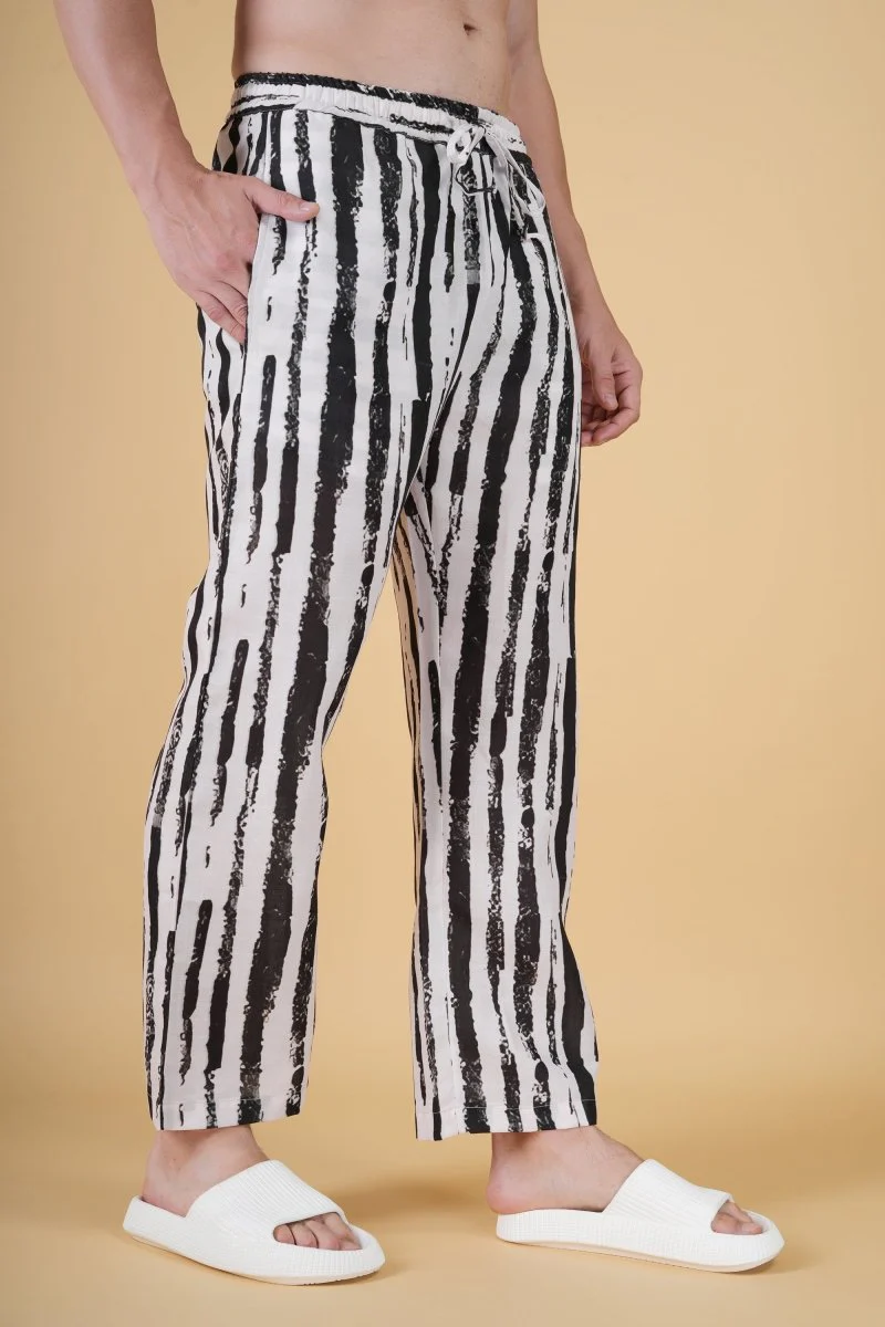 Black & White Brush Stripe Pajama - Image 5