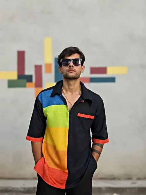 Rainbow Color Stripe kurta for Men