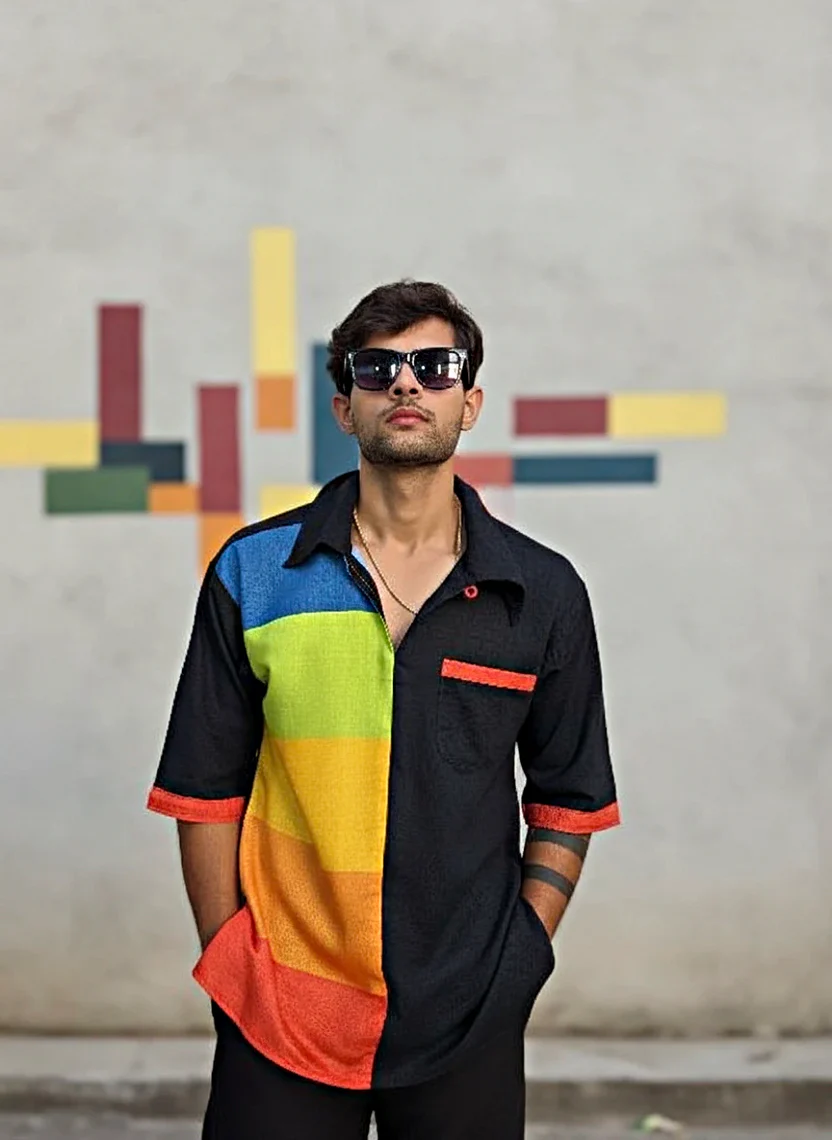 Rainbow Color Stripe kurta for Men