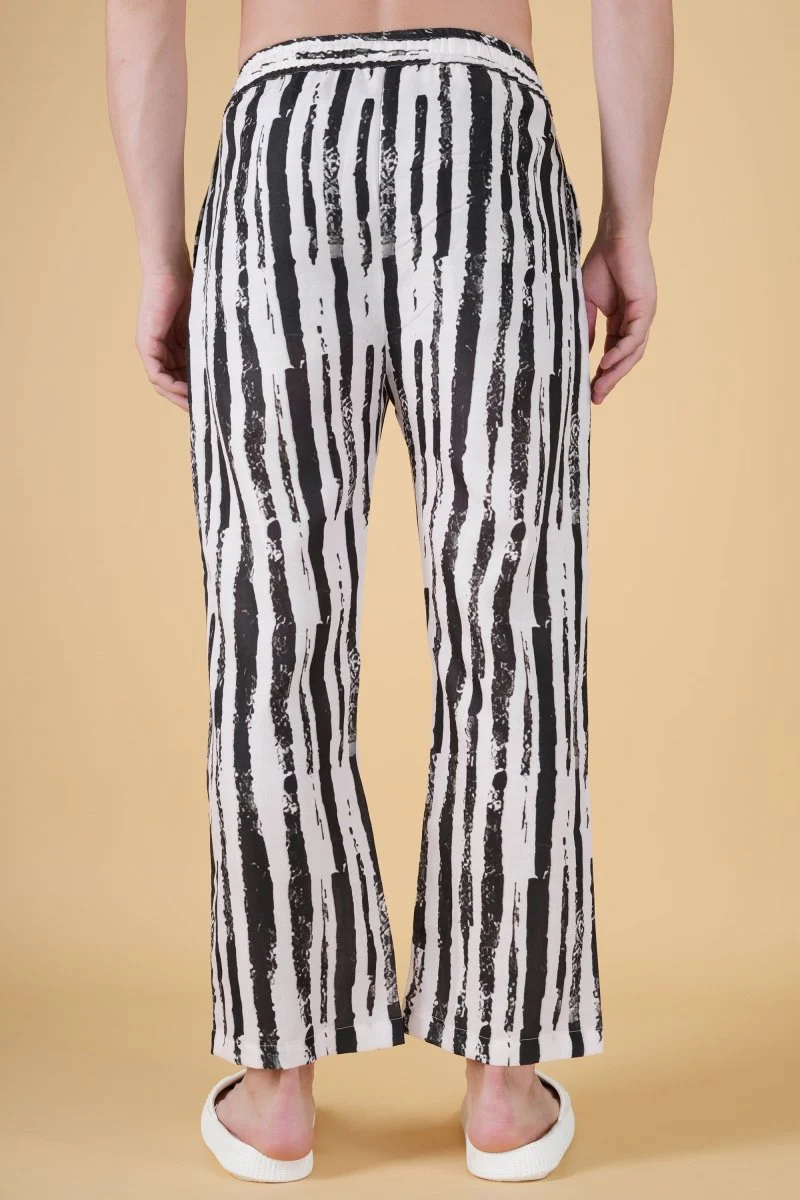 Black & White Brush Stripe Pajama - Image 3
