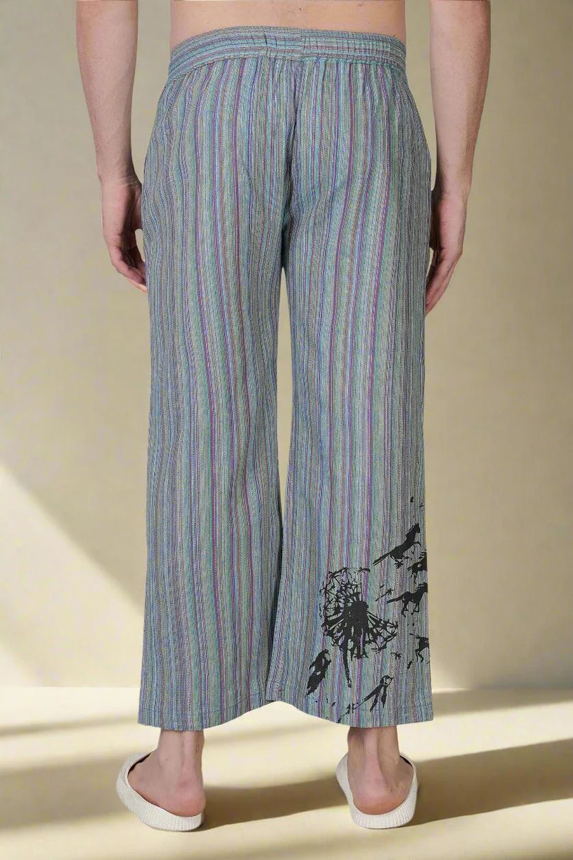 Breezy Stripe Horse Print Lounge Pants - Image 4