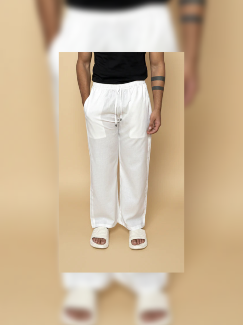 Men Plain White Pajama