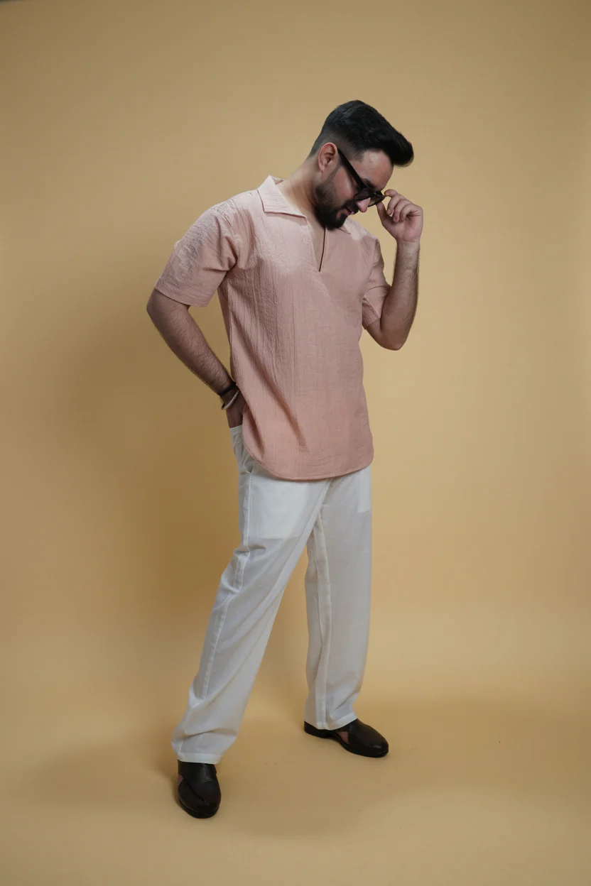 Men Mid Rise White Colour Cotton Lounge Pajama Pant - Image 2