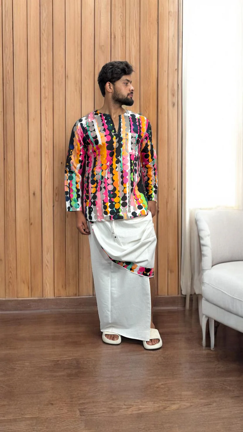 Men’s Abstract Design Casual Pajamalungi - Image 4