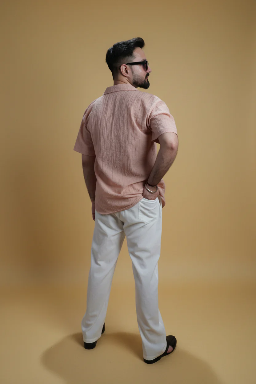 Men Mid Rise White Colour Cotton Lounge Pajama Pant - Image 5