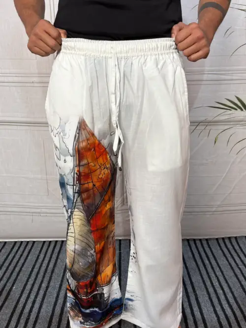 Men Boat Print Pajama
