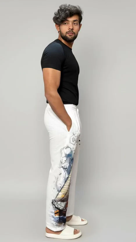 Men Boat Print Pajama - Image 4