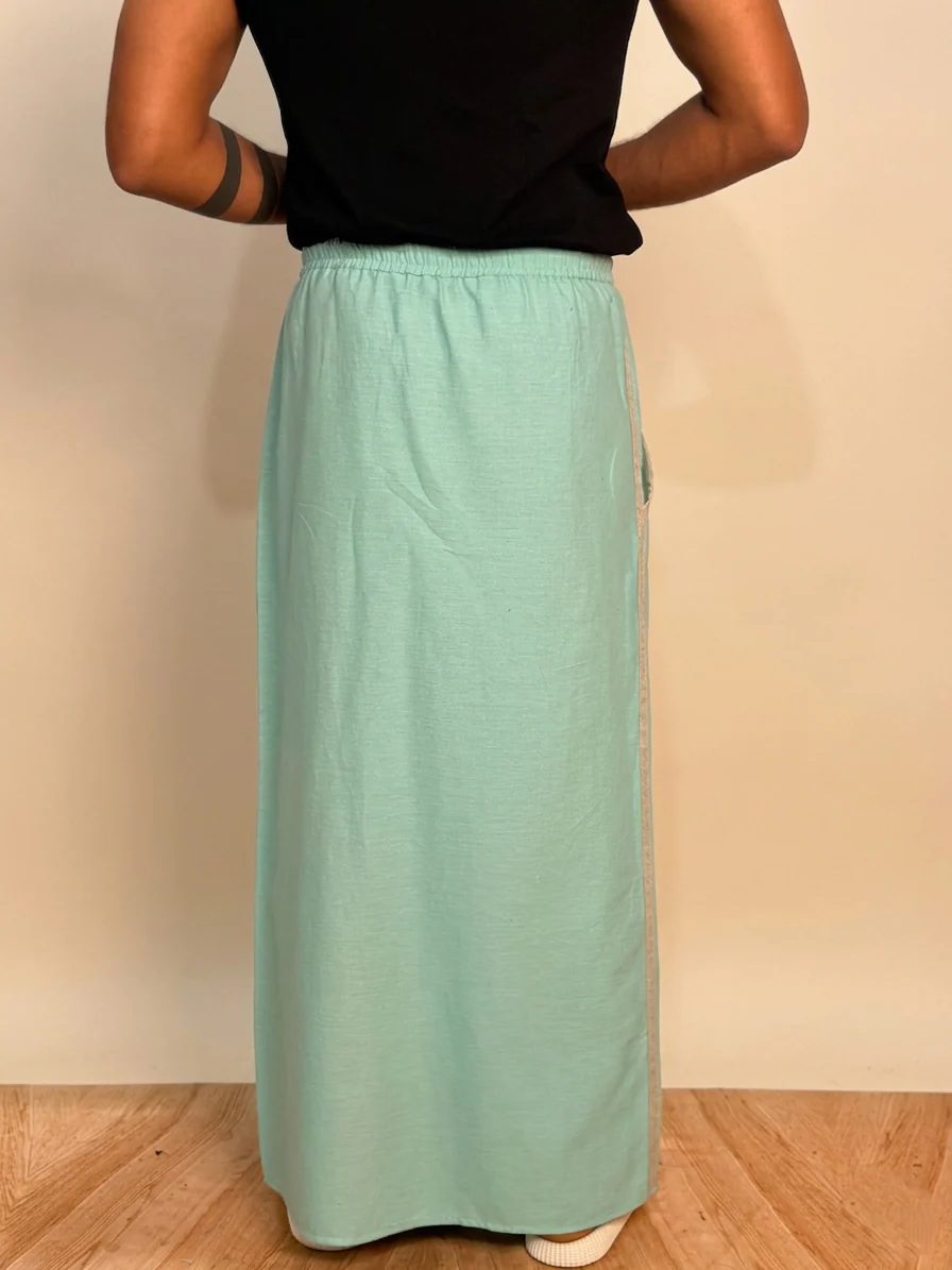 Men Seagreen Color With Light Grey Stripe Pajmalungi