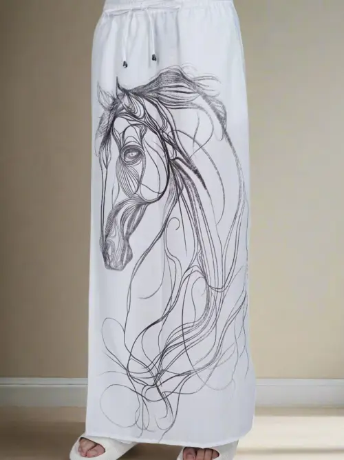 Horse Digital Print Pajamalungi