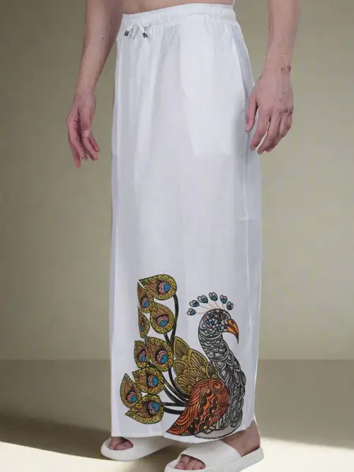Men Peacock Print Pajamalungi