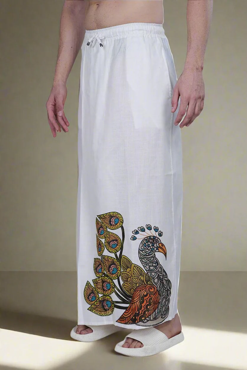 Men Peacock Print Pajamalungi