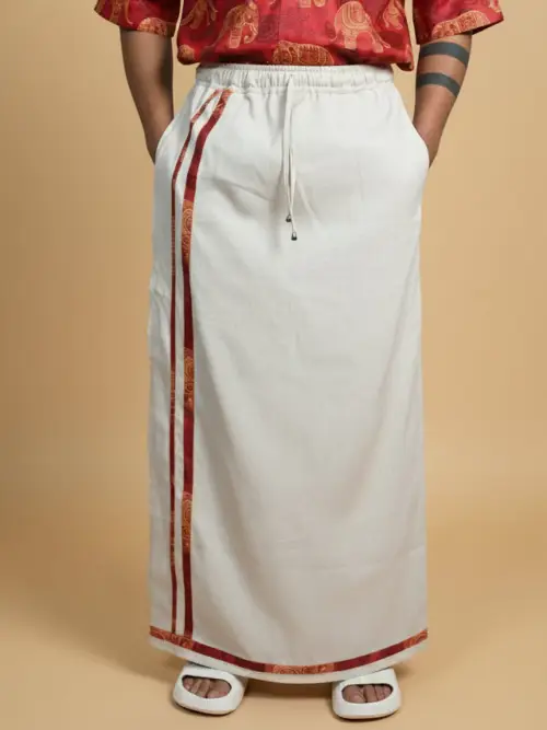 Beige Color Stripe Pajamalungi for Men