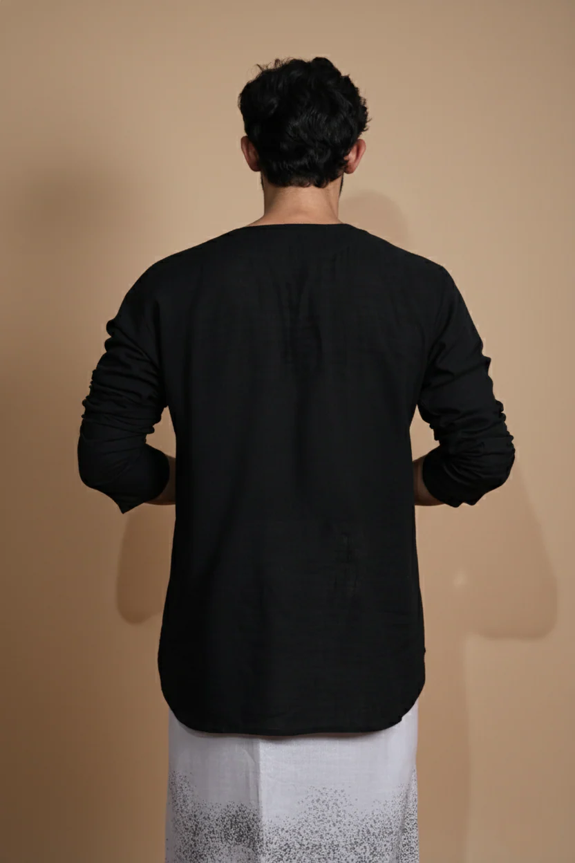 Beige & Black Digital Print Pajamalungi - Image 4