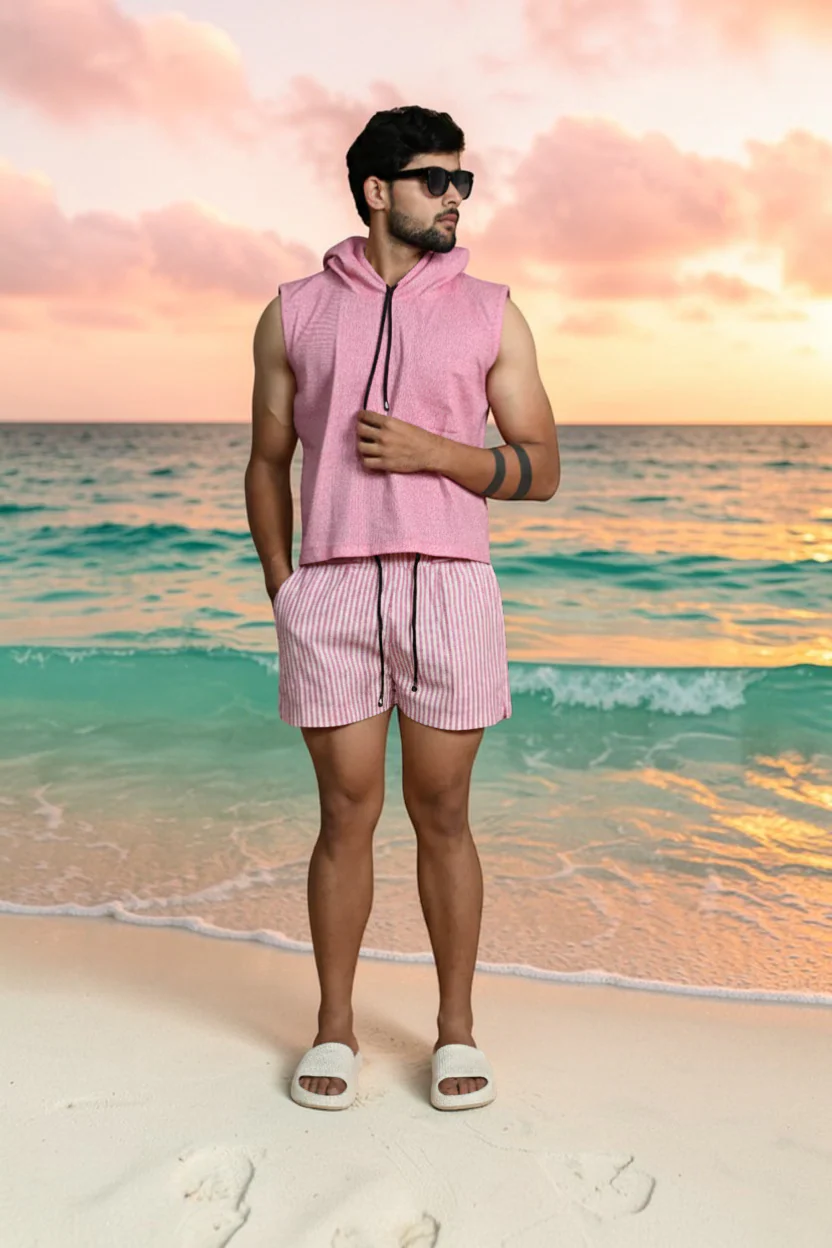Pink Pop Sleeveless Hoodie - Image 2