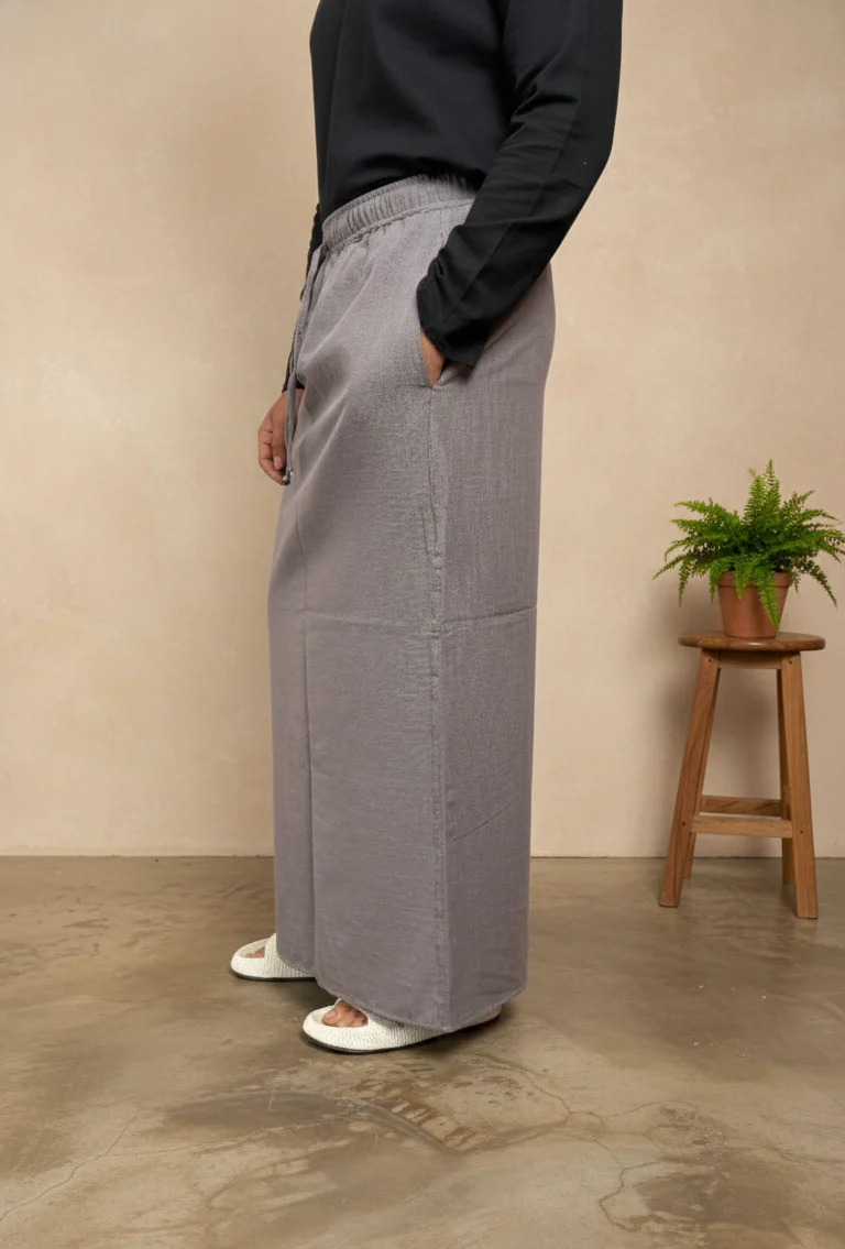 Men's Grey Color with Green stripe Pajamalungi - Image 2