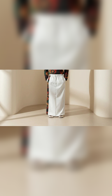 Men’s White Cotton Contrast Stripe Pajamalungi