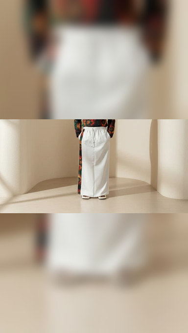 Men’s White Cotton Contrast Stripe Pajamalungi