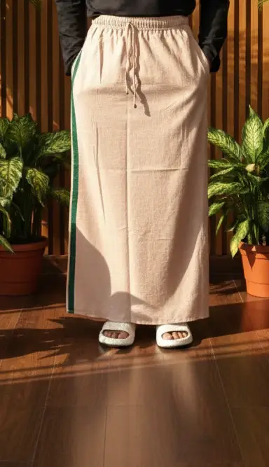 Men's Dusty Peach Color with Green stripe Pajamalungi