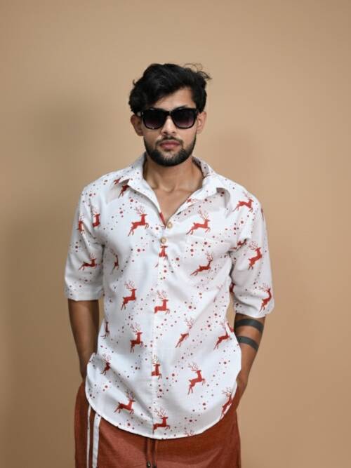 SnowStag Heritage Digital Print Kurta For Men