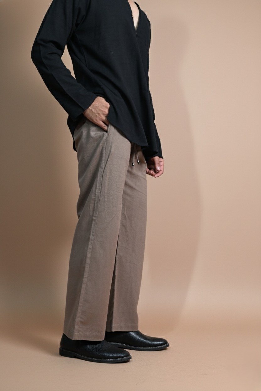 Cotton Black Color Full Sleeve Kurta For Men - Image 6