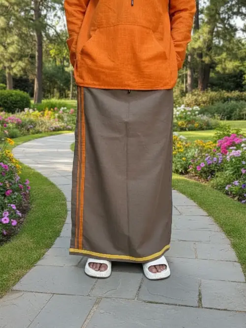 Dark Coffee Color Pajamalungi for Men